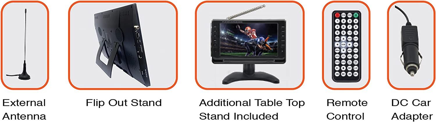Naxa Portable 14.1" 12 Volt AC/DC TV and Digital Multimedia Player - Renee Lane Company