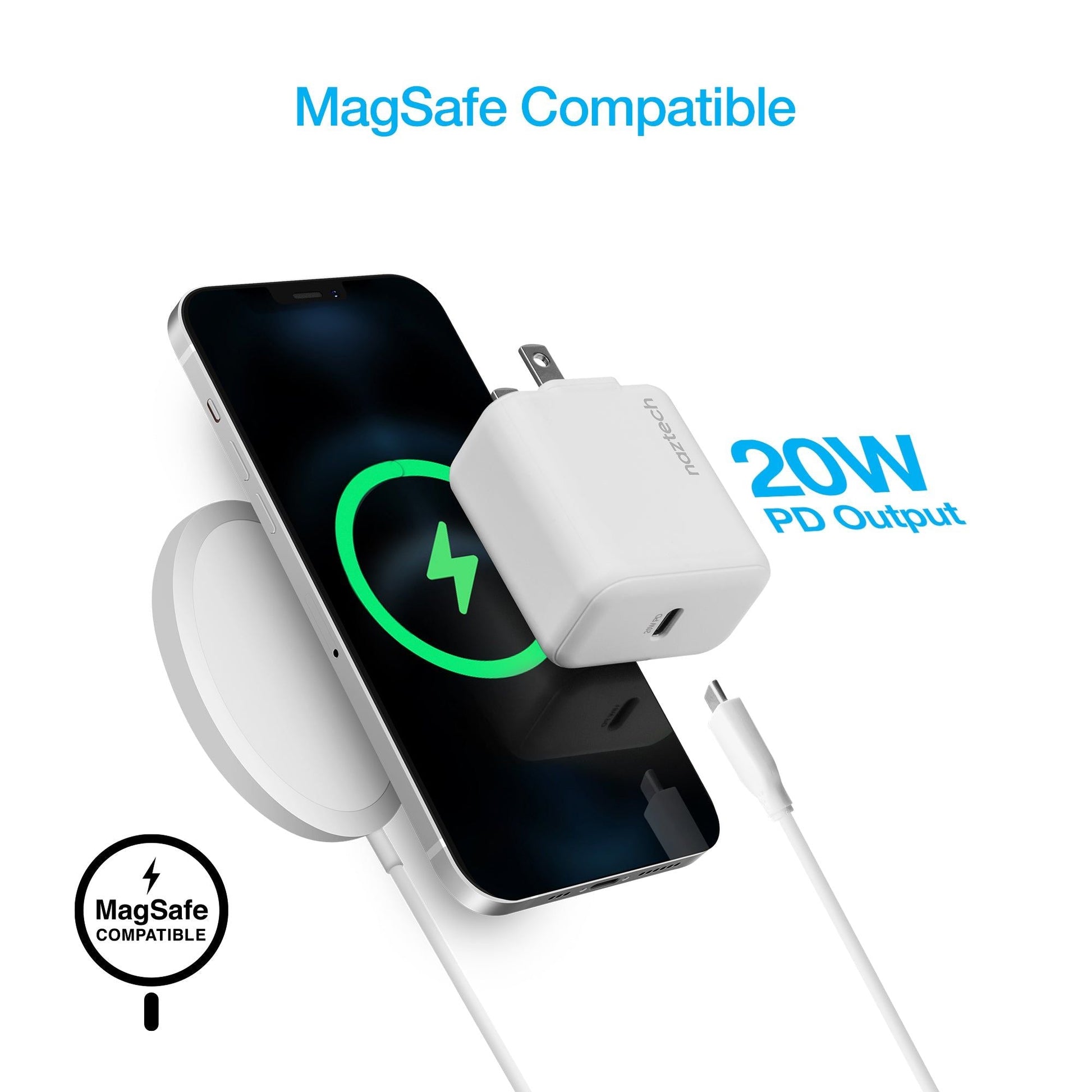 Naztech 20W PD Wall Charger + USB-C to Lightning 4ft Cable - Renee Lane Company