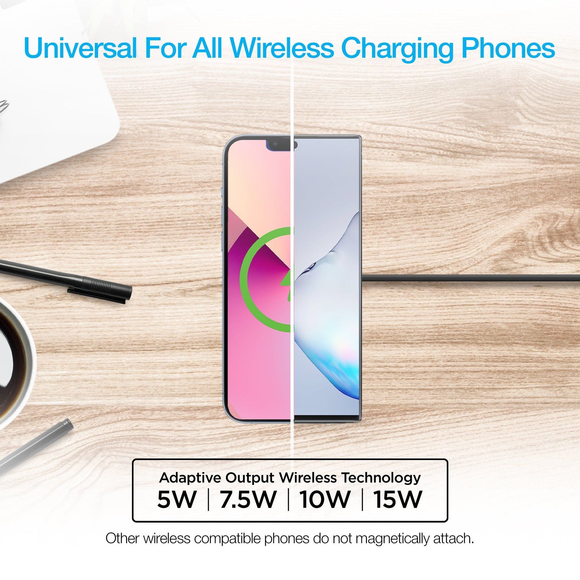 Naztech Alloy Magnetic 15W Wireless Fast Charger - Renee Lane Company