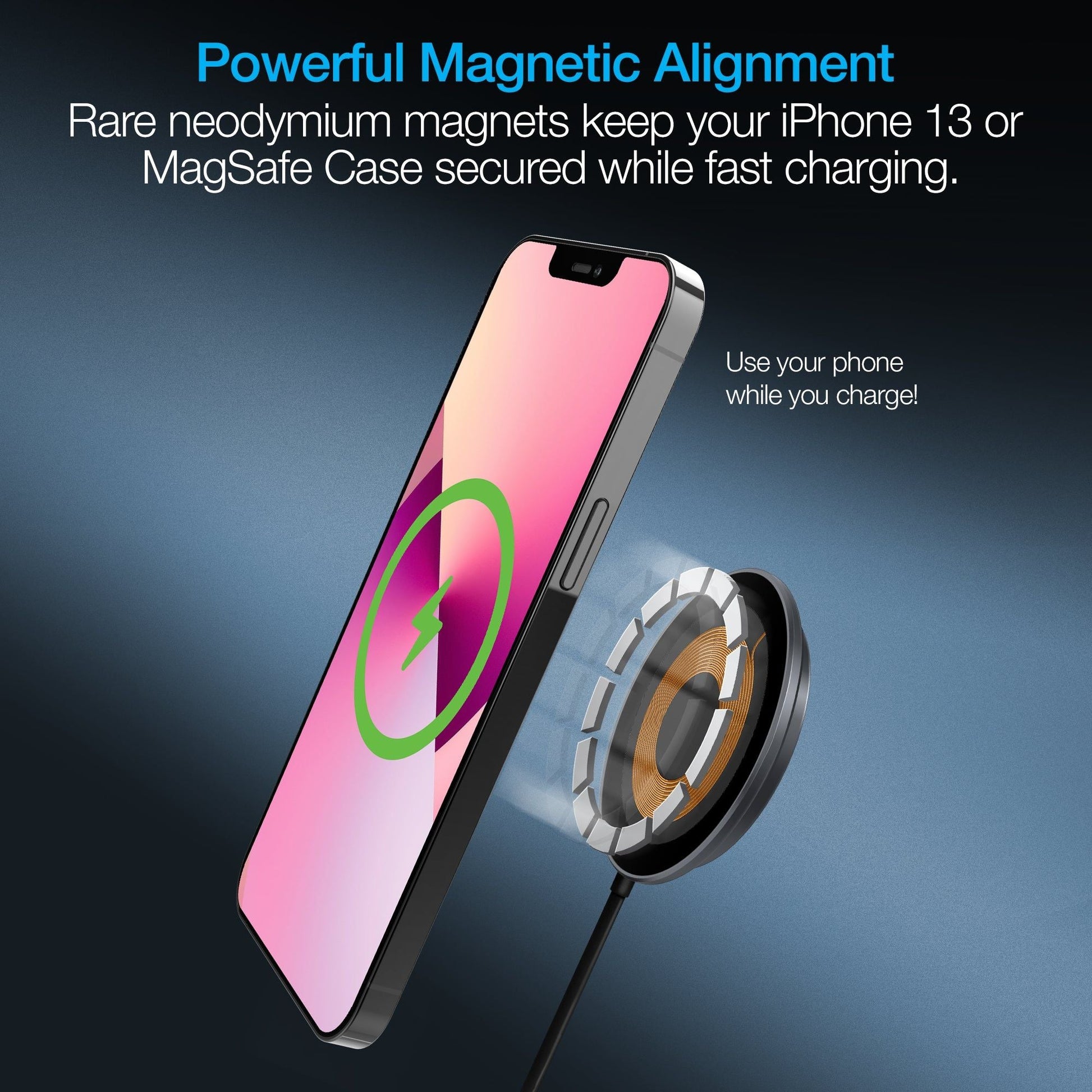 Naztech Alloy Magnetic 15W Wireless Fast Charger - Renee Lane Company