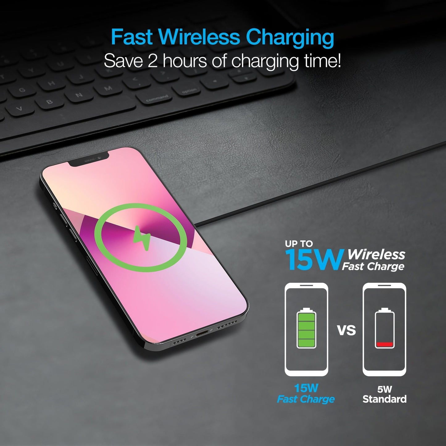 Naztech Alloy Magnetic 15W Wireless Fast Charger - Renee Lane Company