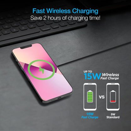 Naztech Alloy Magnetic 15W Wireless Fast Charger - Renee Lane Company