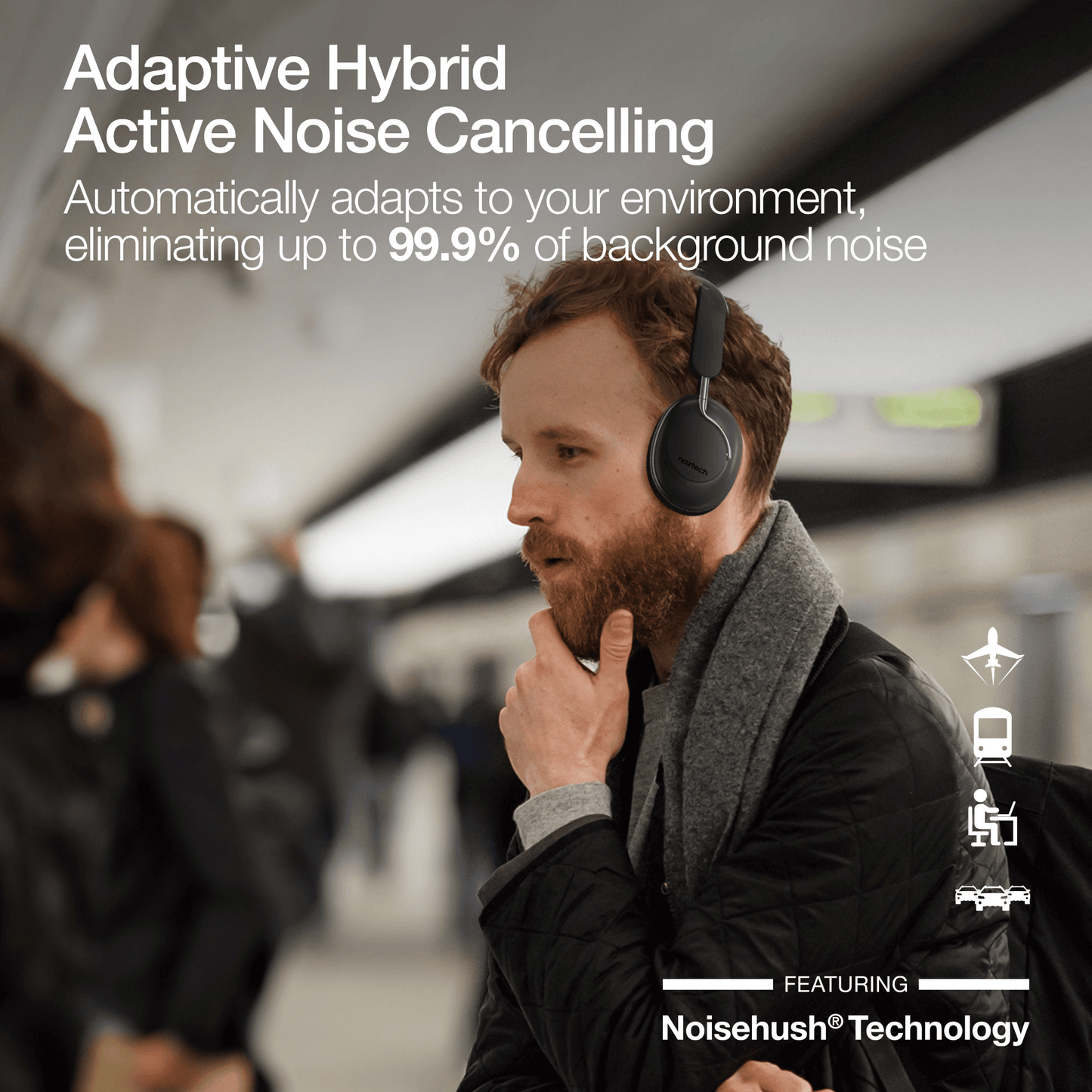 Naztech Aura 360 ANC Wireless Headphones - Renee Lane Company