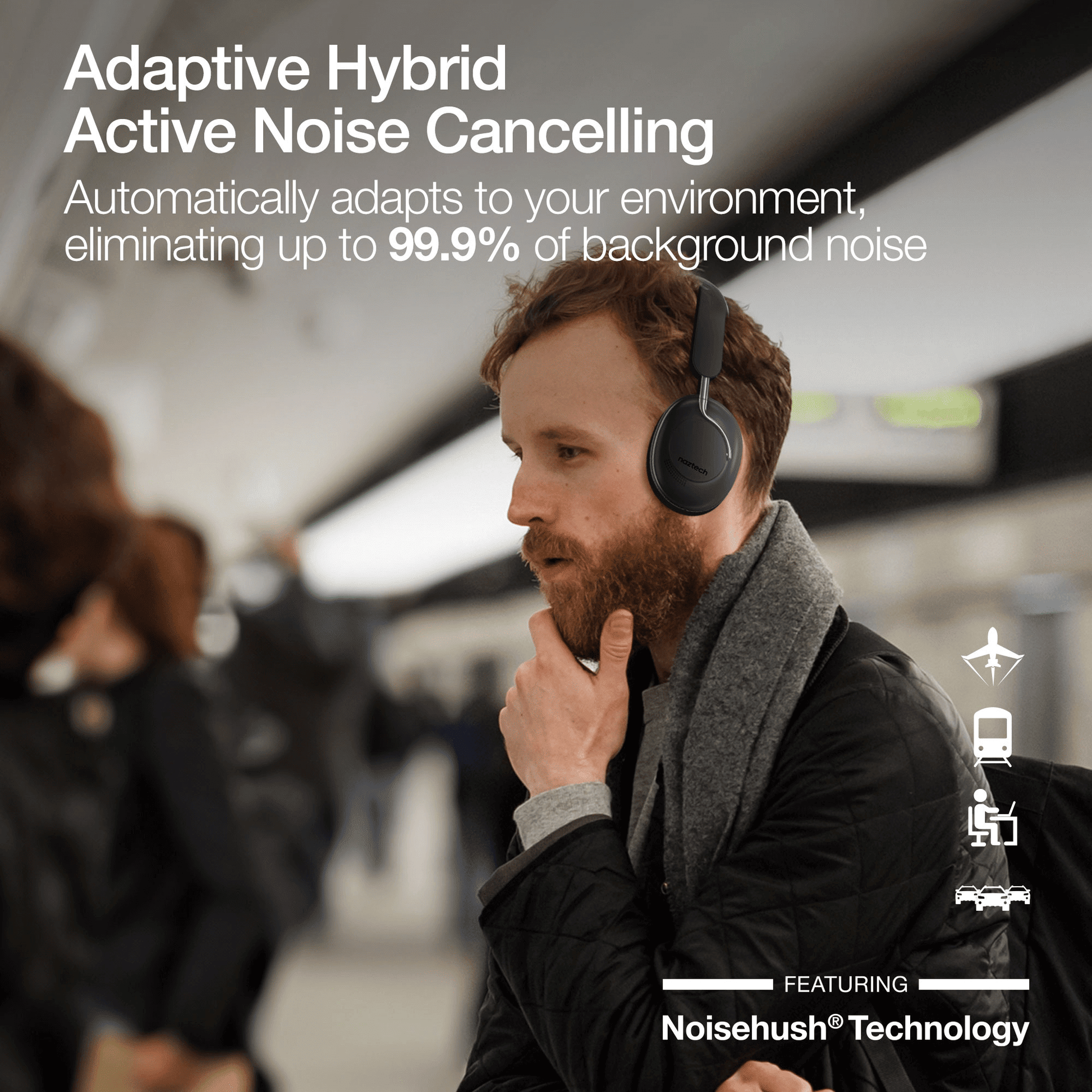 Naztech Aura 360 ANC Wireless Headphones - Renee Lane Company