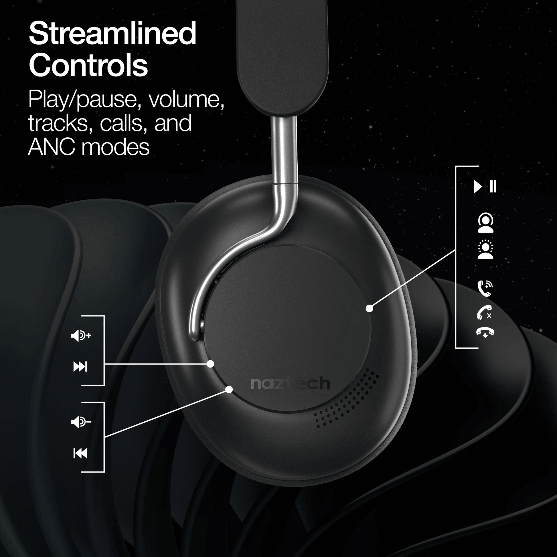 Naztech Aura 360 ANC Wireless Headphones - Renee Lane Company