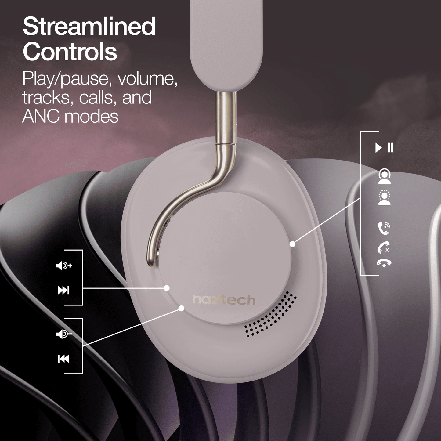 Naztech Aura 360 ANC Wireless Headphones - Renee Lane Company