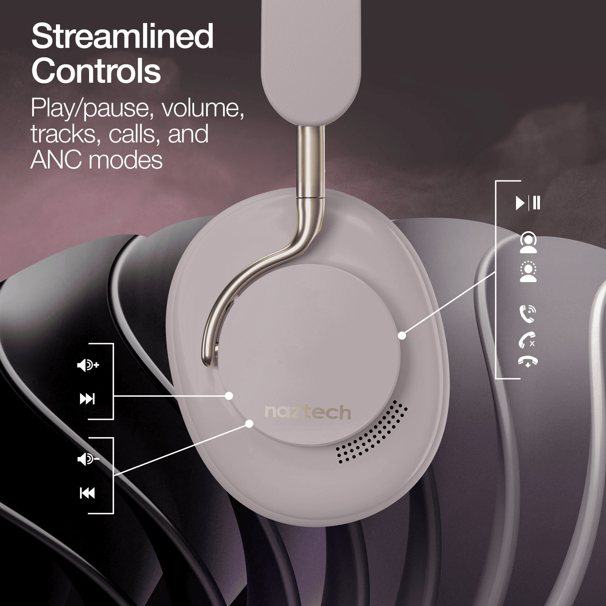 Naztech Aura 360 ANC Wireless Headphones - Renee Lane Company