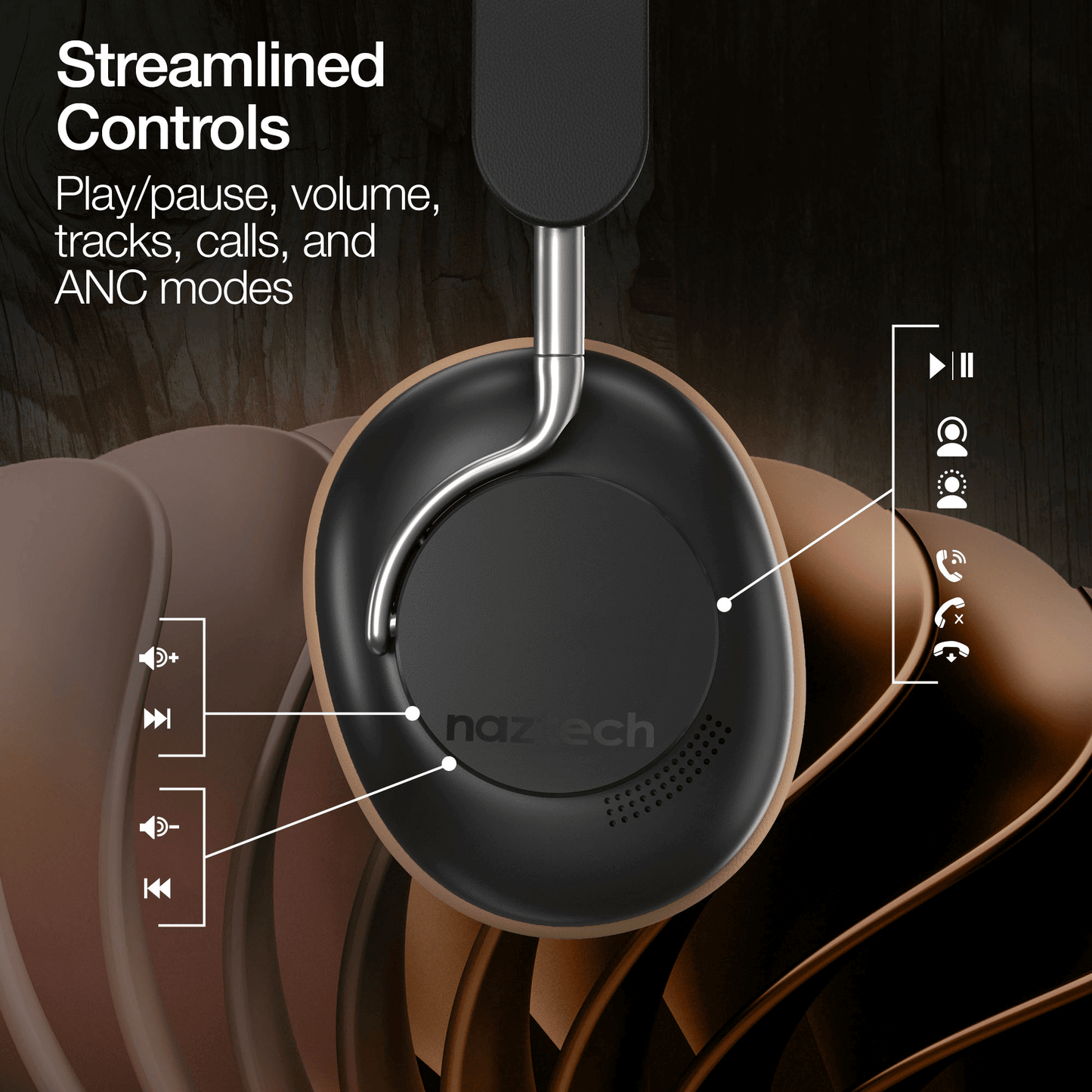 Naztech Aura 360 ANC Wireless Headphones - Renee Lane Company