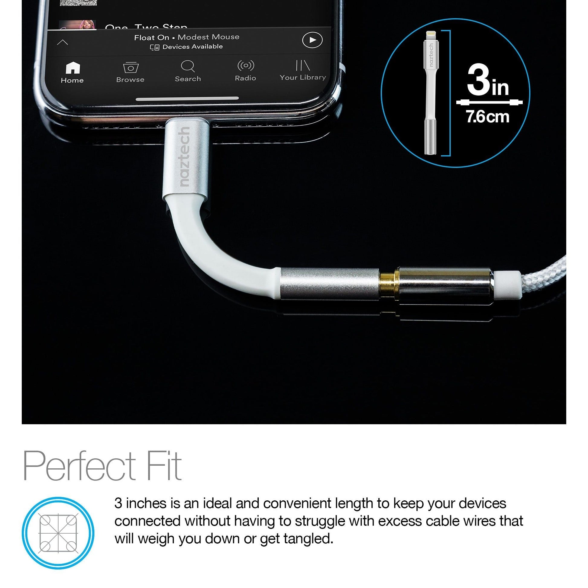Naztech MFi Lightning to 3.5mm Adapter - Renee Lane Company