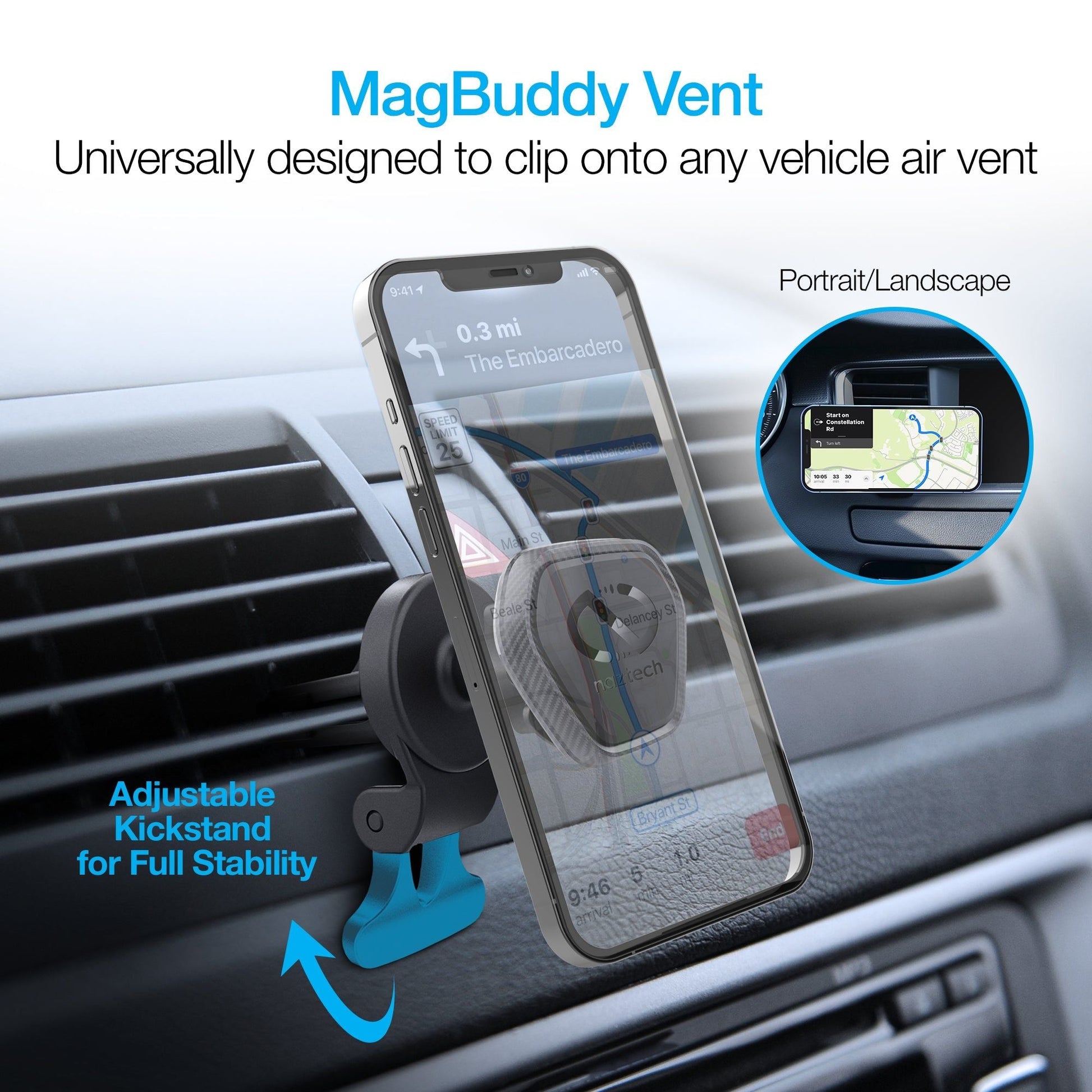 Naztech MagBuddy Elite Vent Mount - Renee Lane Company