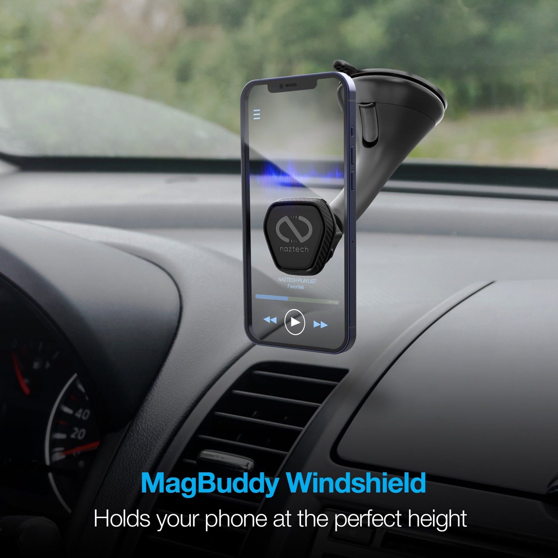 Naztech MagBuddy Elite Windshield Mount - Renee Lane Company
