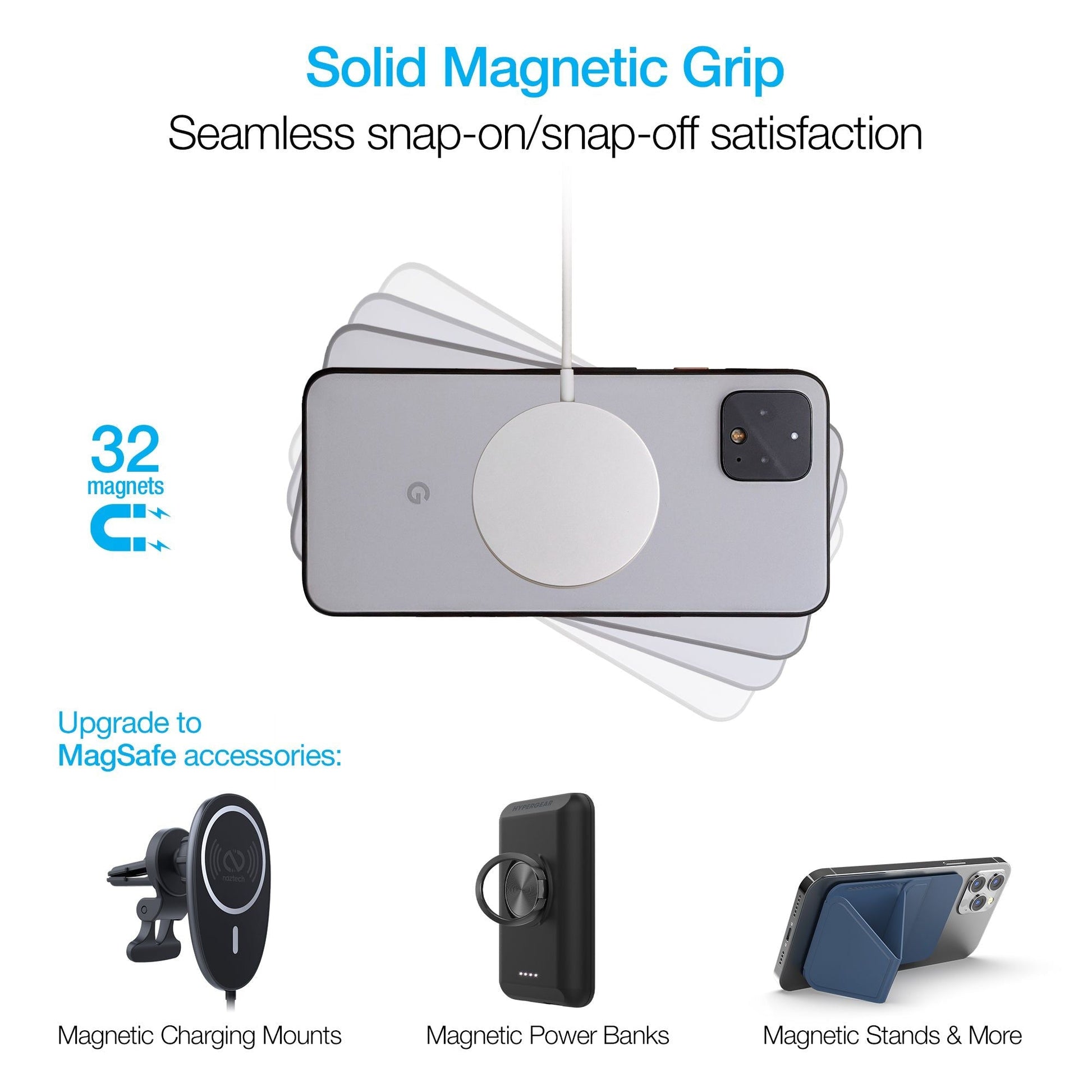 Naztech MagUP MagSafe Magnetic Ring 2-Pack - Renee Lane Company