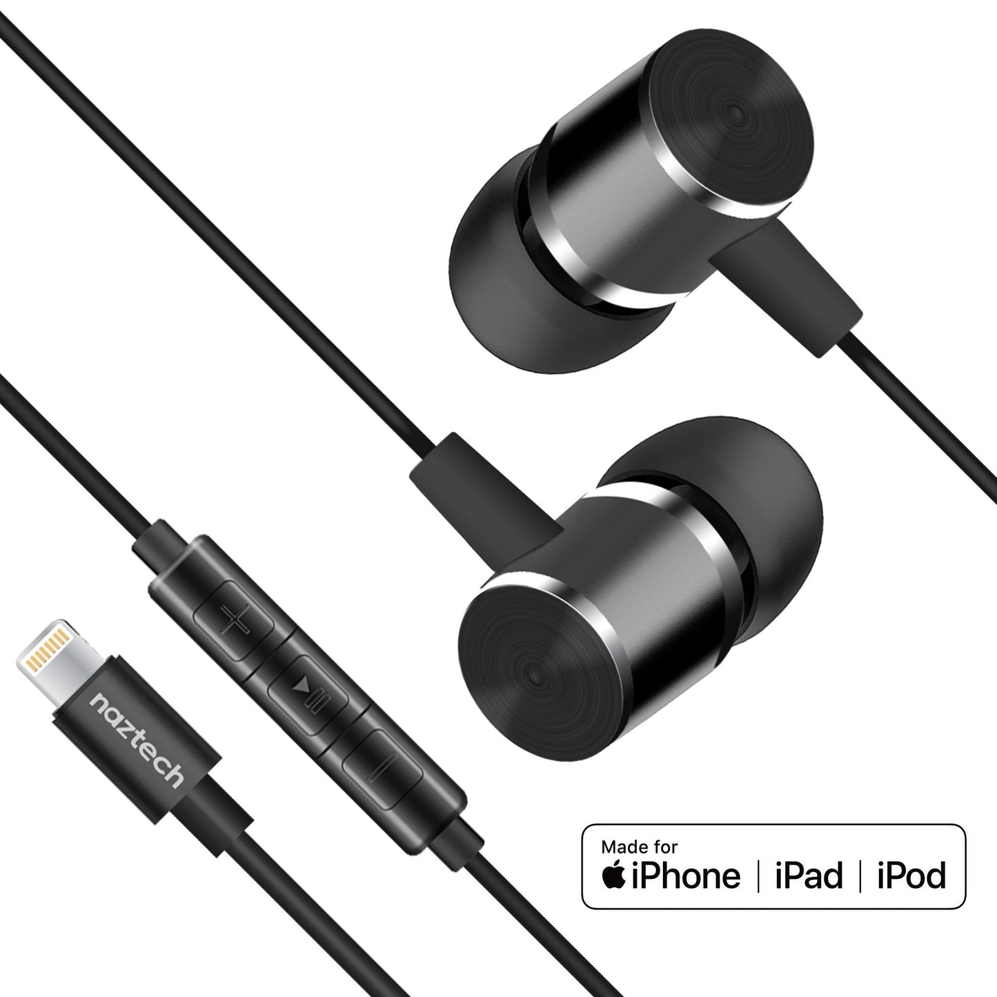 Naztech Platinum High Fidelity Lightning Earbuds - Renee Lane Company