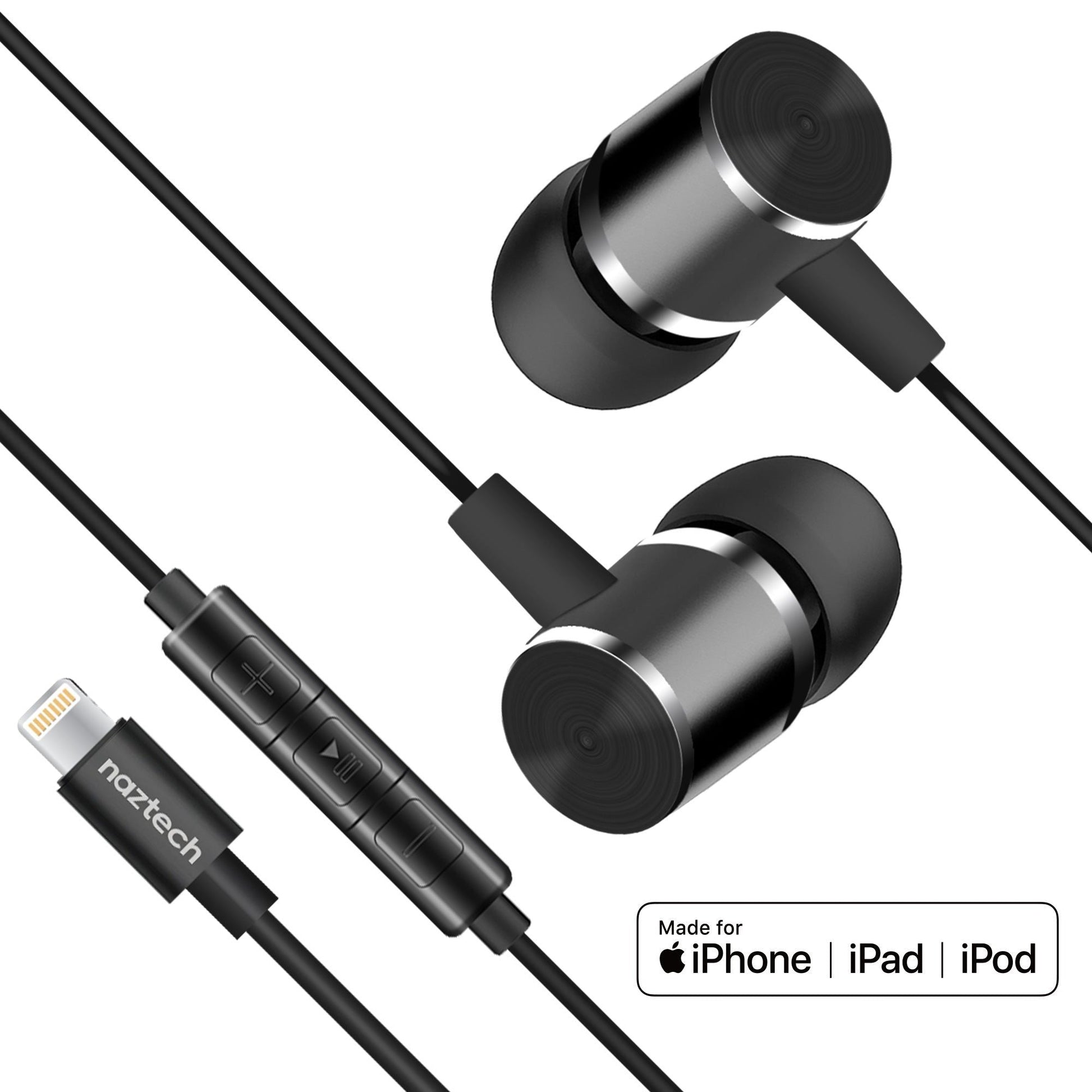 Naztech Platinum High Fidelity Lightning Earbuds - Renee Lane Company
