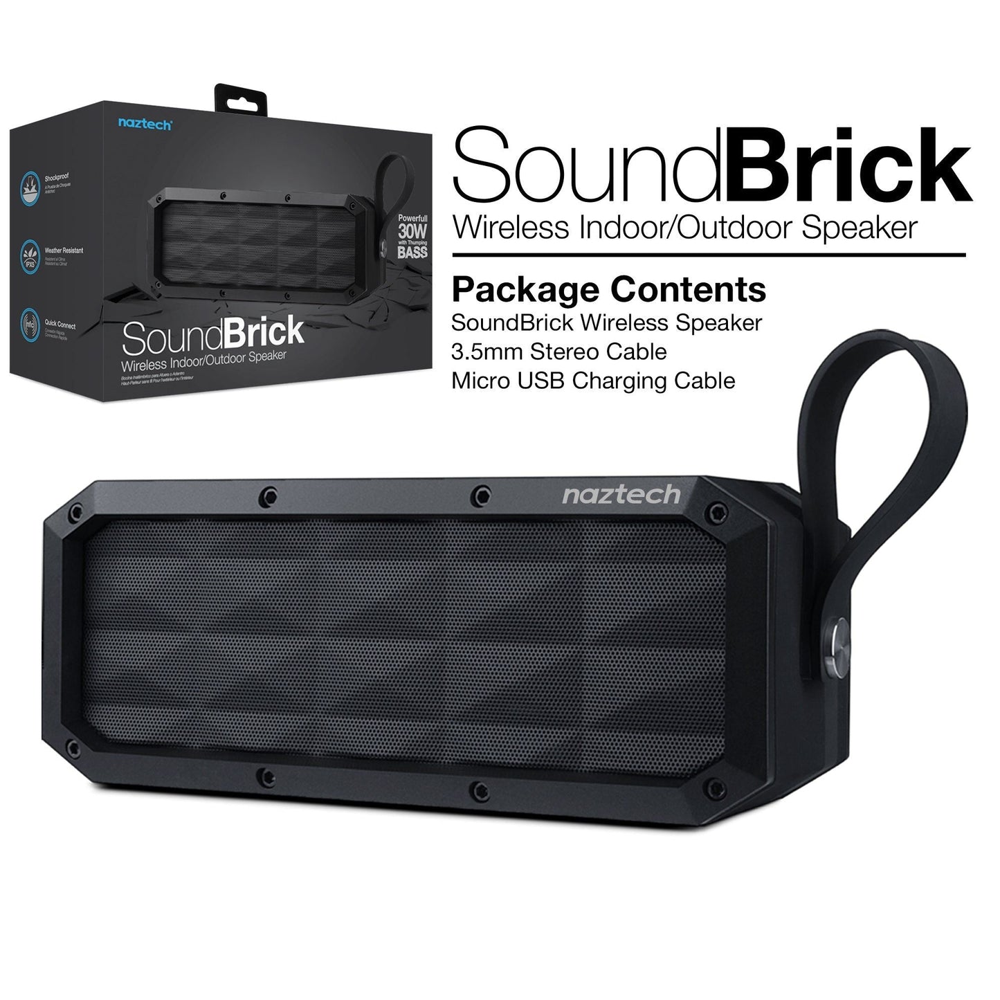 Naztech SoundBrick Wireless Speaker - Renee Lane Company