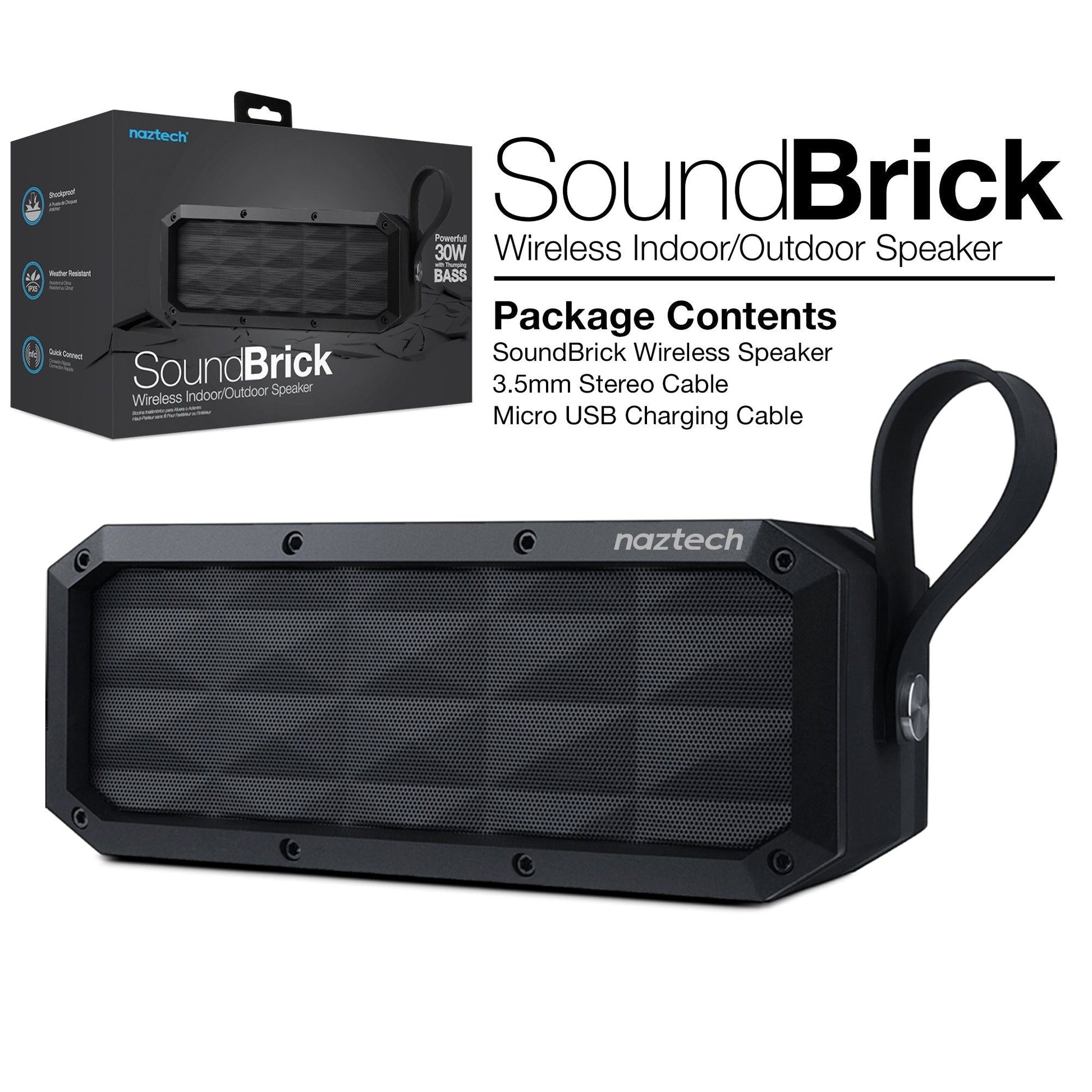 Naztech SoundBrick Wireless Speaker - Renee Lane Company