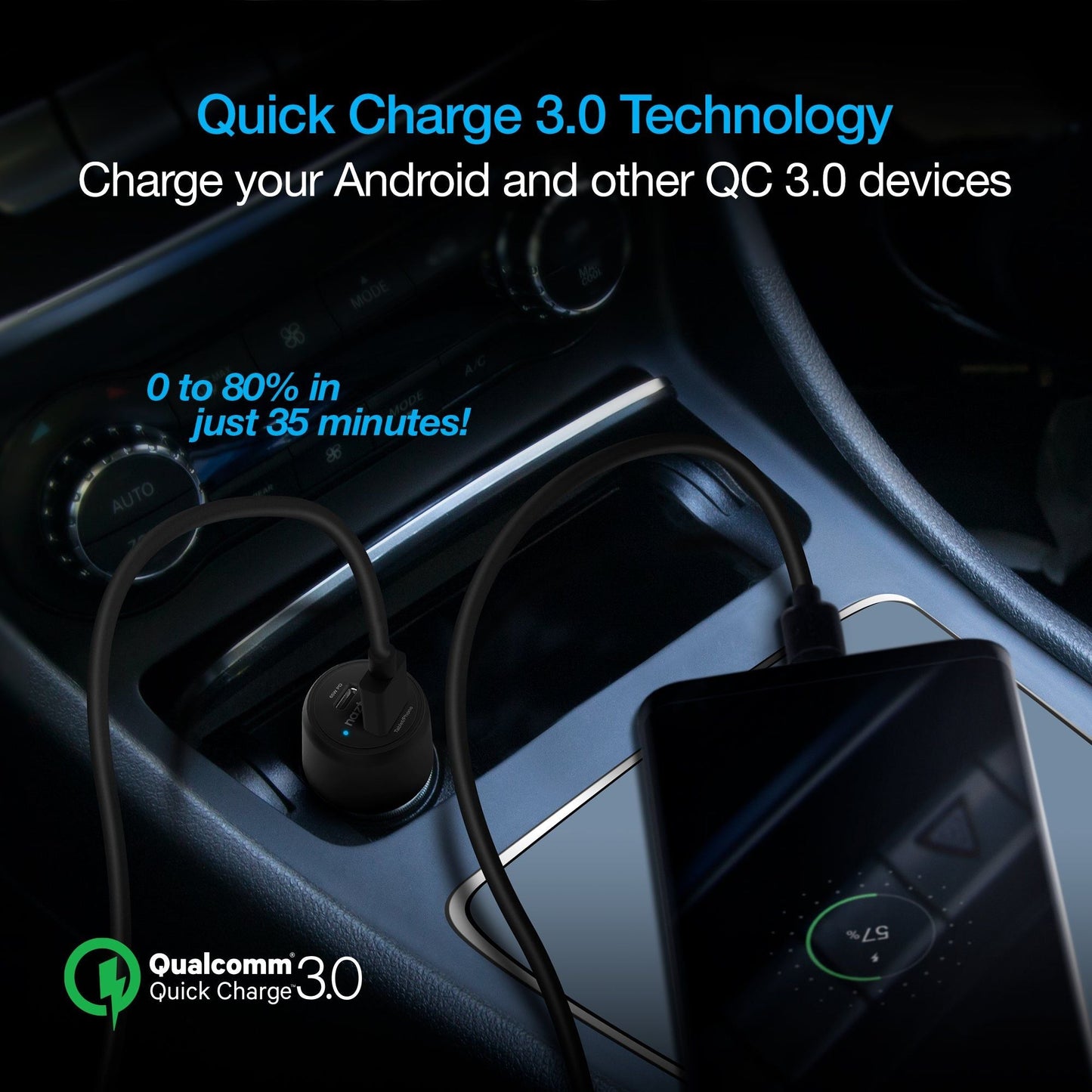 Naztech SpeedMax65 PD65W + QC3 Car Charger - Renee Lane Company