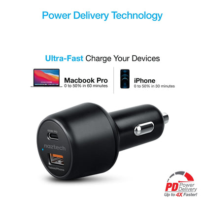Naztech SpeedMax65 PD65W + QC3 Car Charger - Renee Lane Company