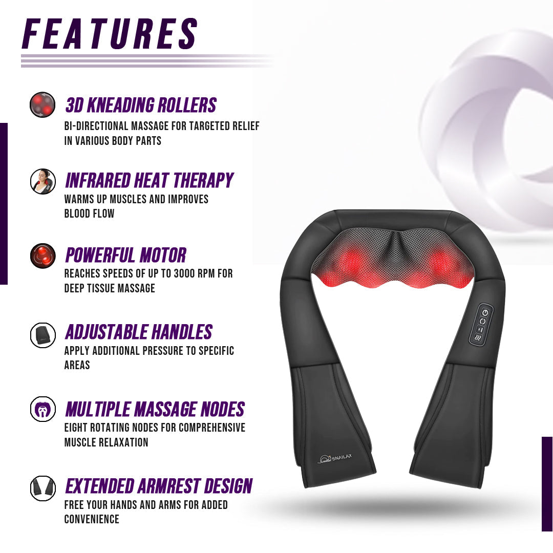 Neck and Shoulder Massager w/Heat - Renee Lane Company