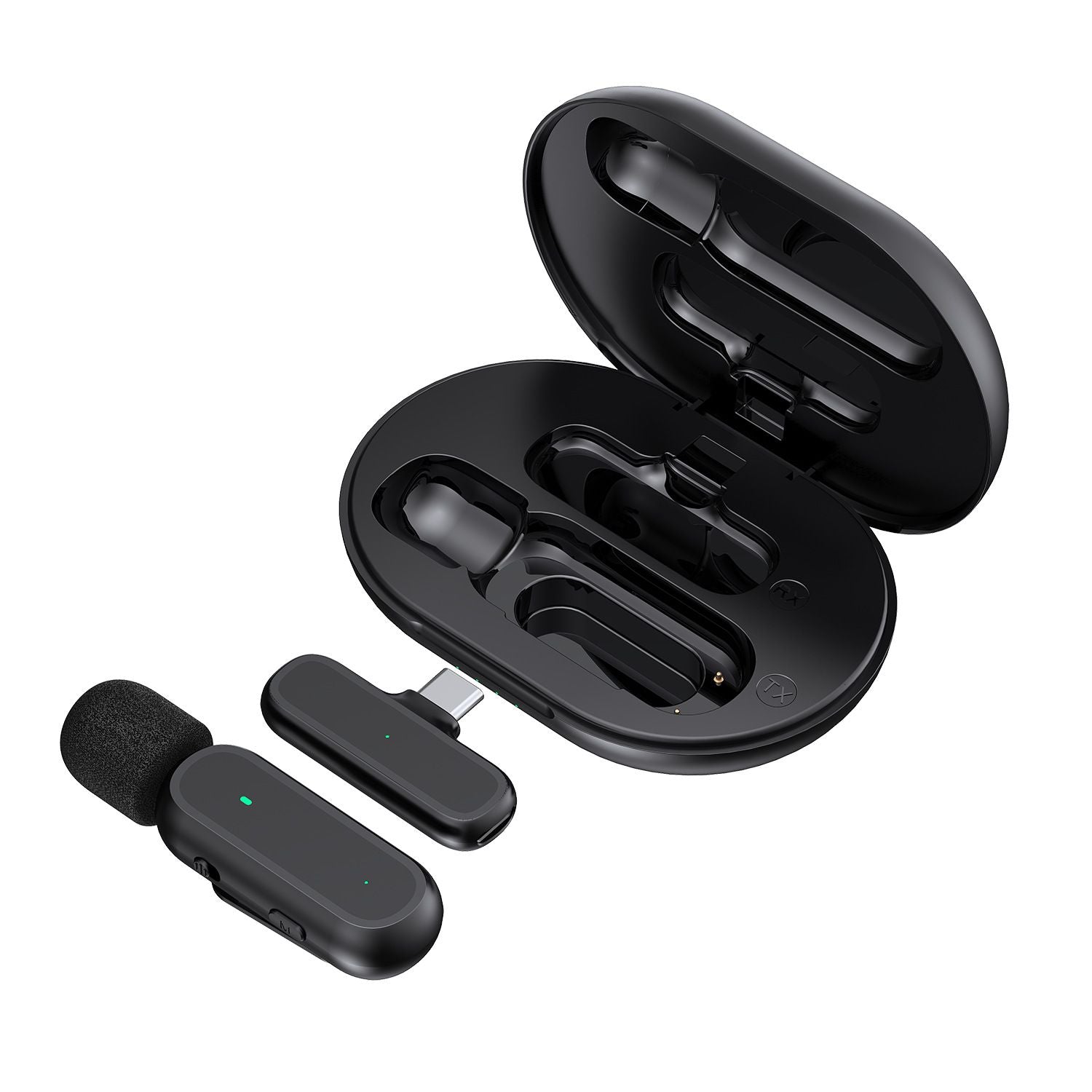 New K60 Intelligent Noise Reduction Wireless Lavalier Microphone 2.4G Charging Chamber Mini Live Reverberation Microphone - Renee Lane Company