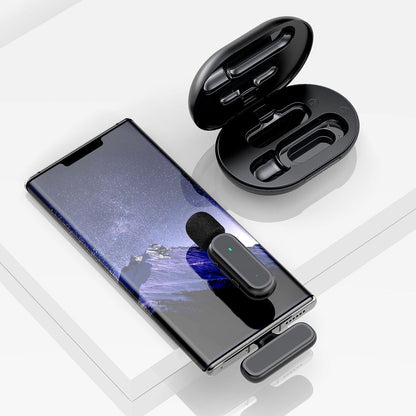 New K60 Intelligent Noise Reduction Wireless Lavalier Microphone 2.4G Charging Chamber Mini Live Reverberation Microphone - Renee Lane Company