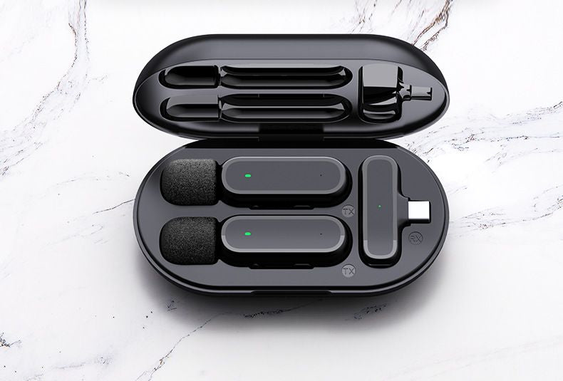 New K60 Intelligent Noise Reduction Wireless Lavalier Microphone 2.4G Charging Chamber Mini Live Reverberation Microphone - Renee Lane Company