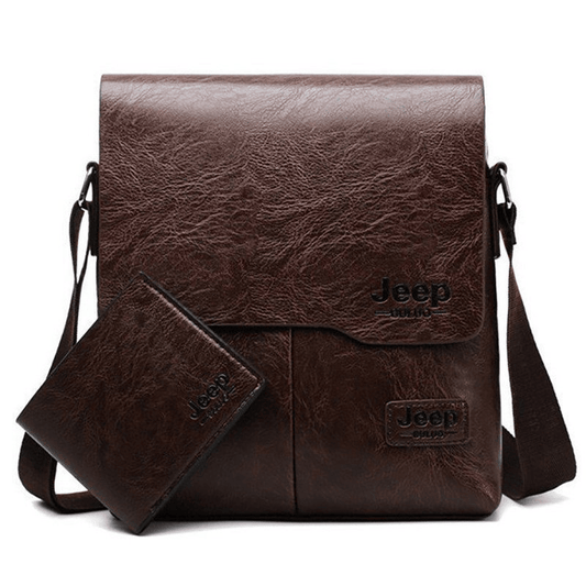 New Vertical Casual Briefcase Men's Business Document Bag Messenger Bag Shoulder Bag Card Bag Wallet - Renee Lane Company