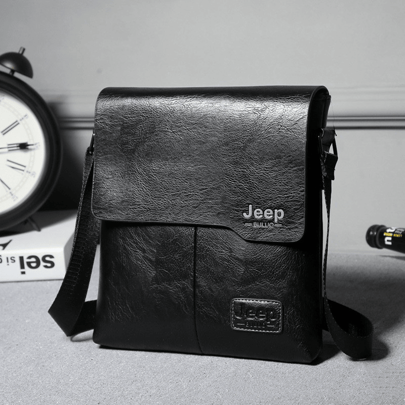 New Vertical Casual Briefcase Men's Business Document Bag Messenger Bag Shoulder Bag Card Bag Wallet - Renee Lane Company