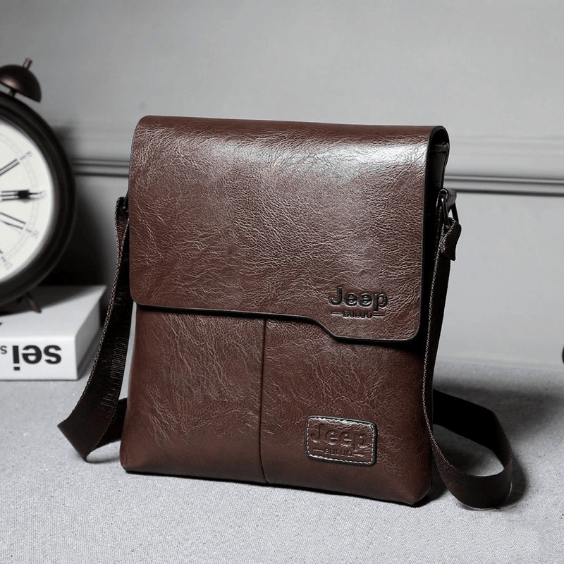 New Vertical Casual Briefcase Men's Business Document Bag Messenger Bag Shoulder Bag Card Bag Wallet - Renee Lane Company