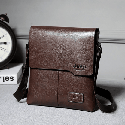 New Vertical Casual Briefcase Men's Business Document Bag Messenger Bag Shoulder Bag Card Bag Wallet - Renee Lane Company