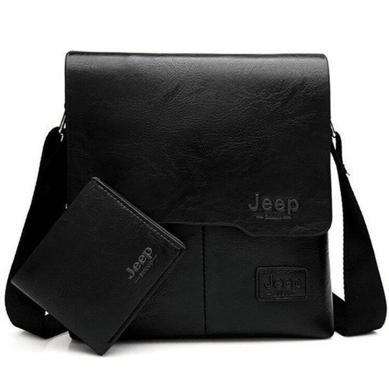 New Vertical Casual Briefcase Men's Business Document Bag Messenger Bag Shoulder Bag Card Bag Wallet - Renee Lane Company