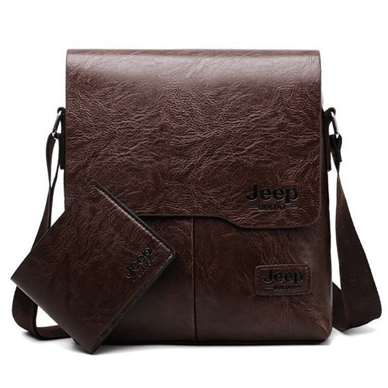 New Vertical Casual Briefcase Men's Business Document Bag Messenger Bag Shoulder Bag Card Bag Wallet - Renee Lane Company