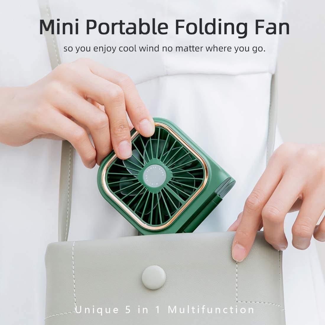 Newly Portable Hands Free Neck Multi-purpose 3 in1 Rechargeable Foldable Mini Cooler Folding Usb Electric Power Fans - Renee Lane Company