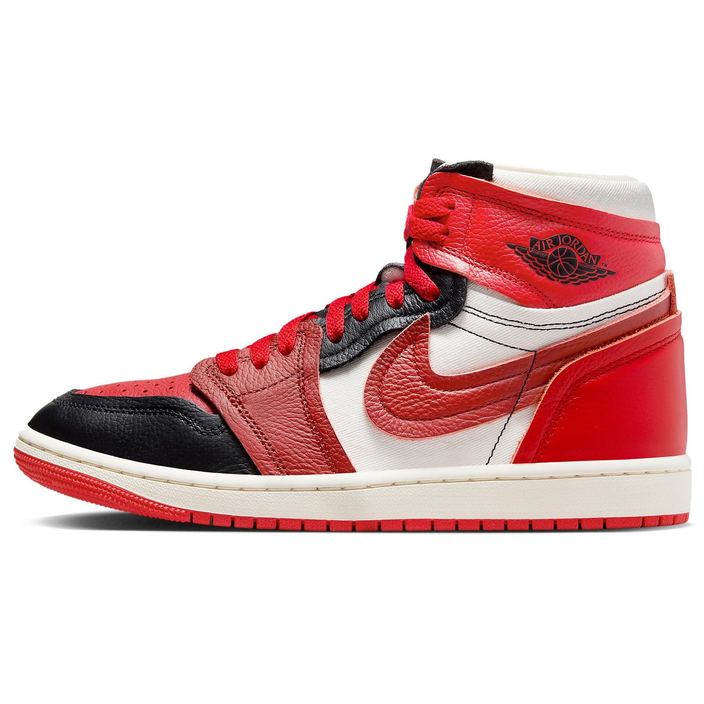 Nike Air Jordan 1 High Method of Make Womens Shoes (FB9891-600 Sport RED/Black/SAIL/Dune RED) Size 11.5 - Renee Lane Company
