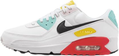 Nike Air Max 90 Womens Shoes (FZ3622-100 White/Pink Foam/Bright Crimson/Black) Size 9 - Renee Lane Company