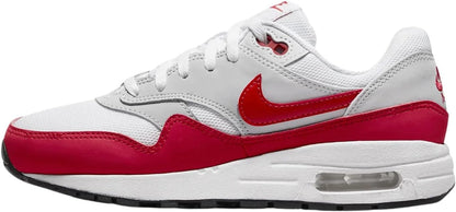 Nike Boys Air Max 1 (Big Kid) Neutral Grey/University Red/White/Black 4.5 Big Kid M - Renee Lane Company