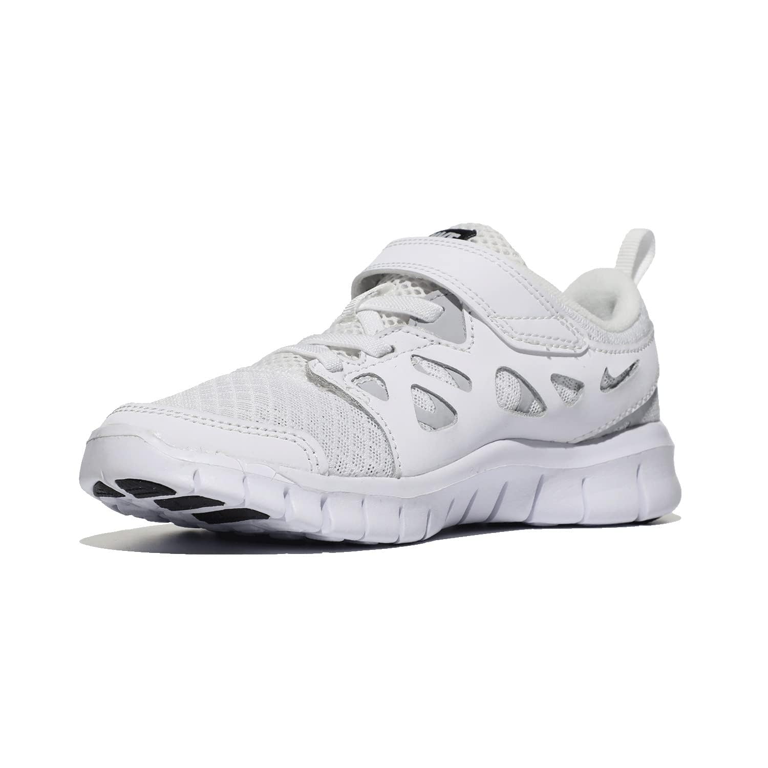Nike Boys Free Run 2 (Big Kid) White/Black/Wolf Grey 4 Big Kid M - Renee Lane Company