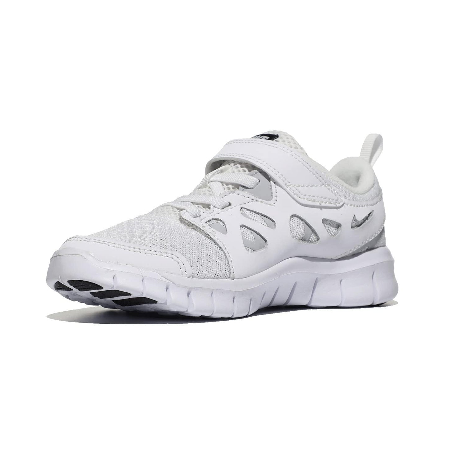 Nike Boys Free Run 2 (Big Kid) White/Black/Wolf Grey 4 Big Kid M - Renee Lane Company
