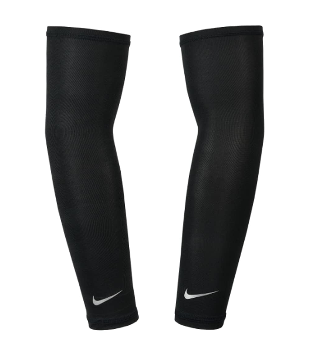 Nike Dri-Fit UV Solar Arm Sleeves - 1 Pair - Unisex - Adult (Black Adult S/M) - Renee Lane Company