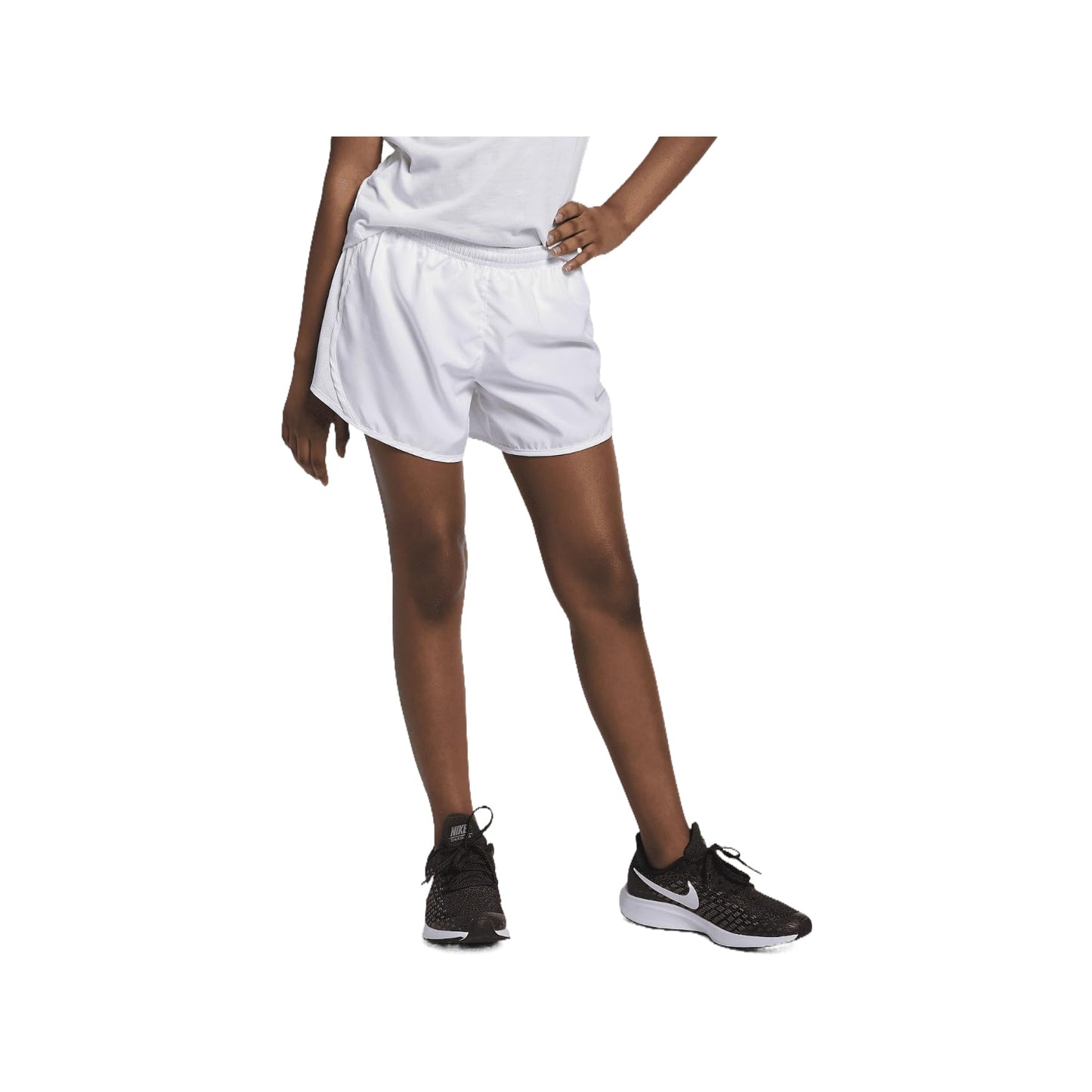 Nike Dry Tempo Running Short (Little Kids/Big Kids) White/White/White/Wolf Grey - Renee Lane Company