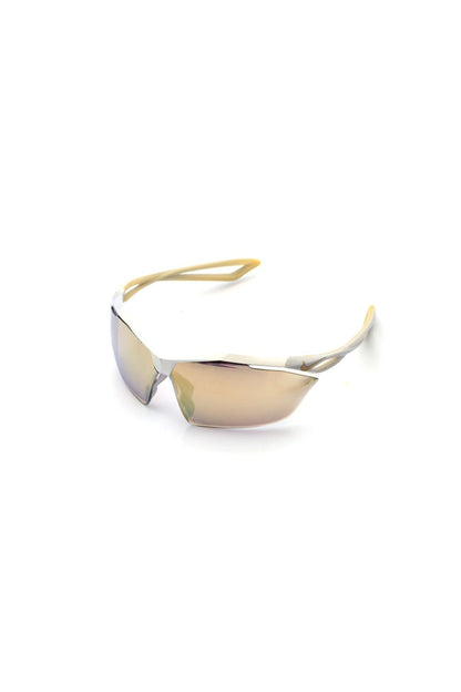 Nike EV0914-100 Vaporing M Frame Speed Tint with Silver To Gold Flash Lens Sunglasses Matte White - Renee Lane Company
