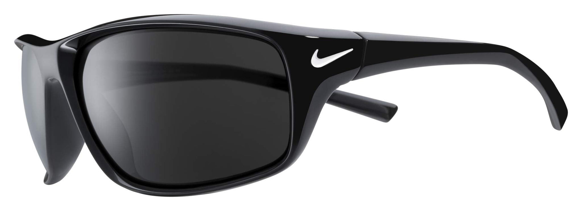 Nike EV1134-001 Adrenaline Sunglasses Shiny Black/White Frame Color Grey Lens Tint - Renee Lane Company