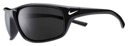Nike EV1134-001 Adrenaline Sunglasses Shiny Black/White Frame Color Grey Lens Tint - Renee Lane Company