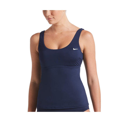 Nike Essential Scoop Neck Tankini Midnight Navy LG - Renee Lane Company