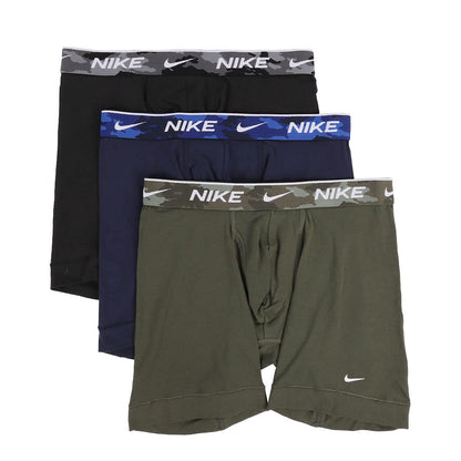 Nike Men`s Everyday Cotton Stretch Boxer Briefs 3 Pack (Large Olive(KE1107)/N_G) - Renee Lane Company