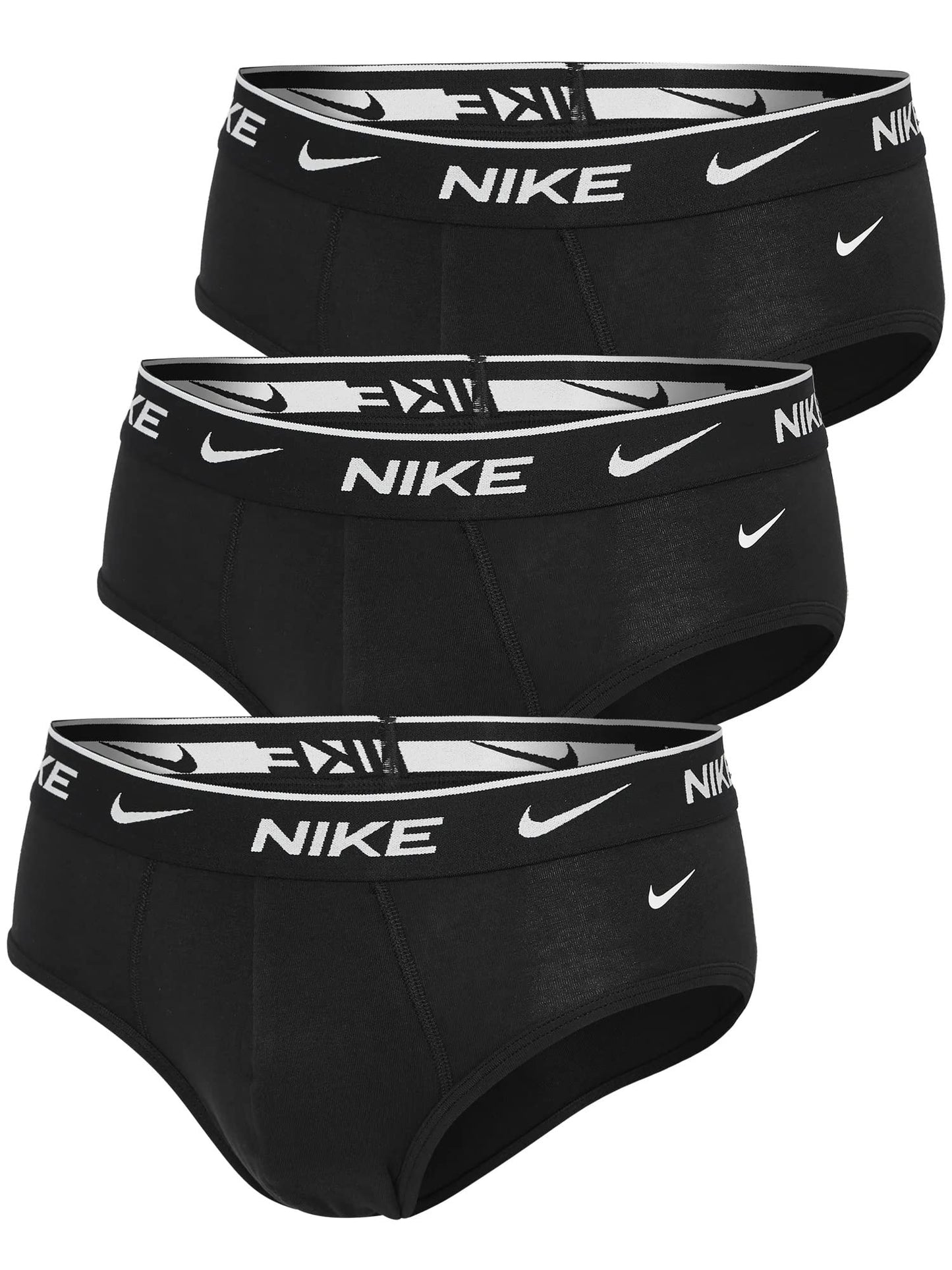 Nike Men`s Everyday Cotton Stretch Briefs 3 Pack (Black(KE11065-001)/W Large) - Renee Lane Company