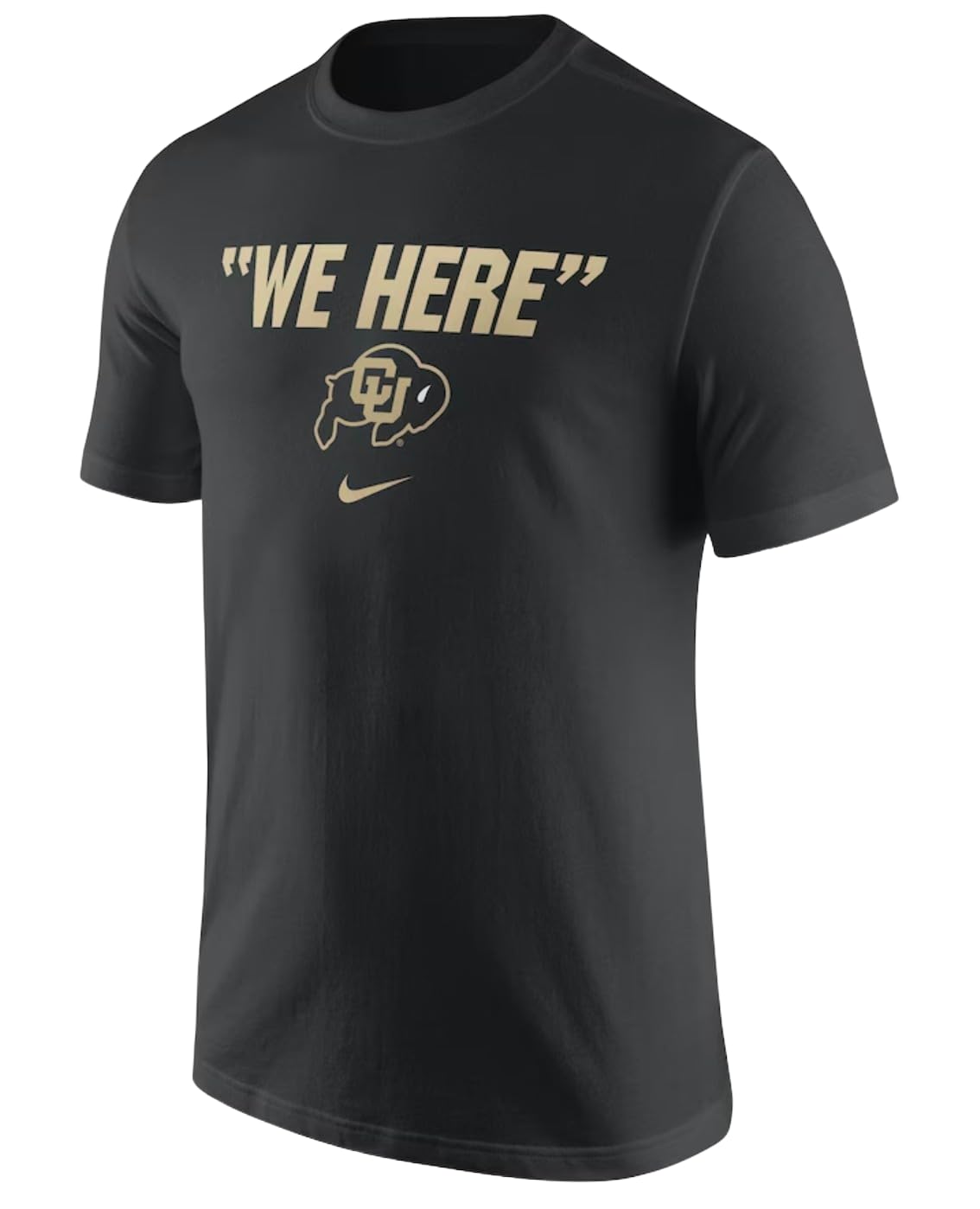 Nike Mens Colorado Buffaloes We Here T-Shirt (US Alpha Large Regular Regular Black) - Renee Lane Company