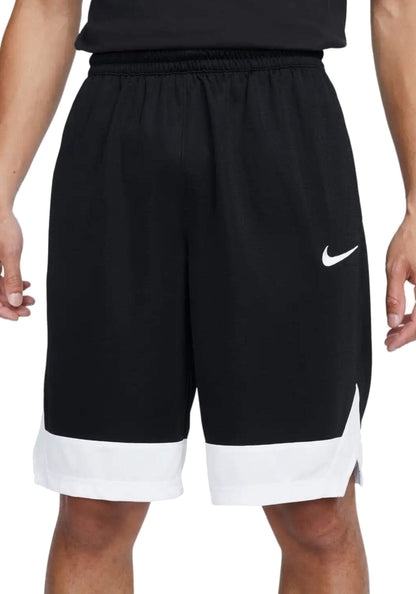 Nike Mens Dri-FIT Icon Basketball Shorts Black/White/White/White Large - Renee Lane Company