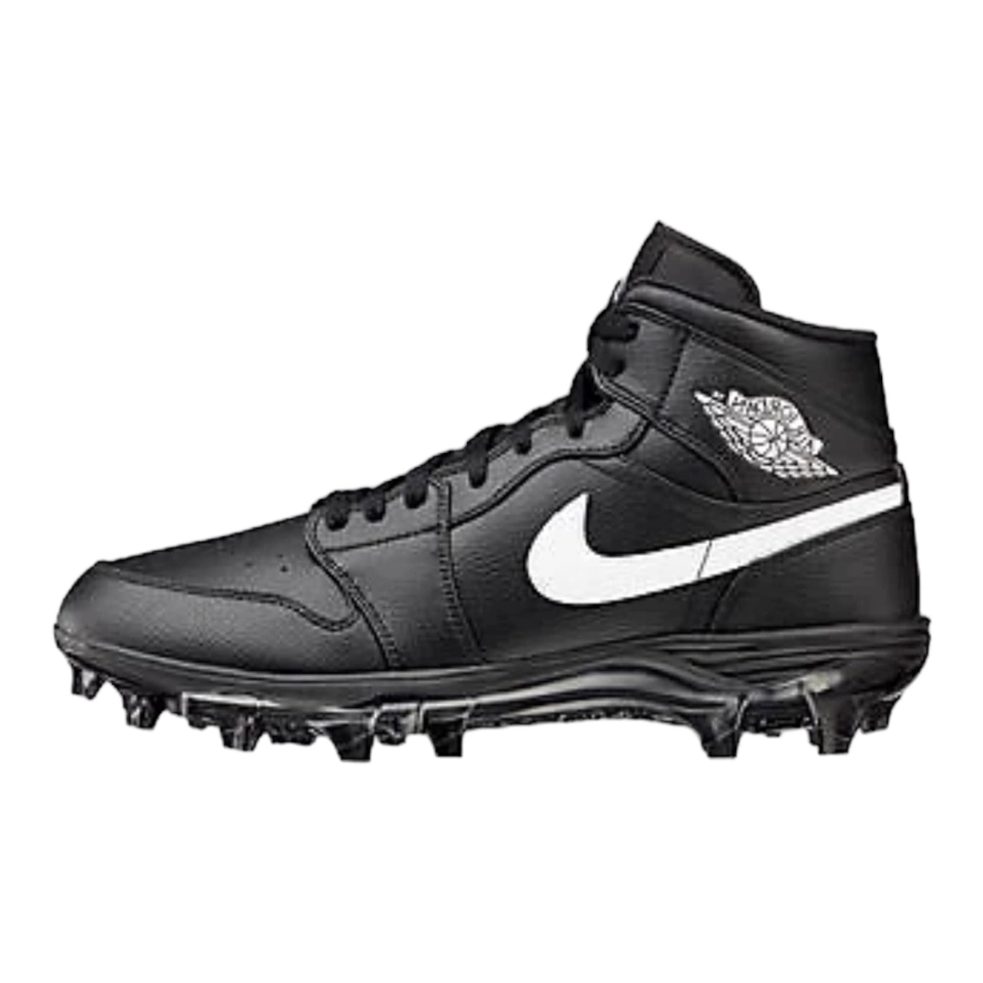 Nike Mens Jordan 1 Td Soccer Cleats Black White Black Mid 14 - Renee Lane Company