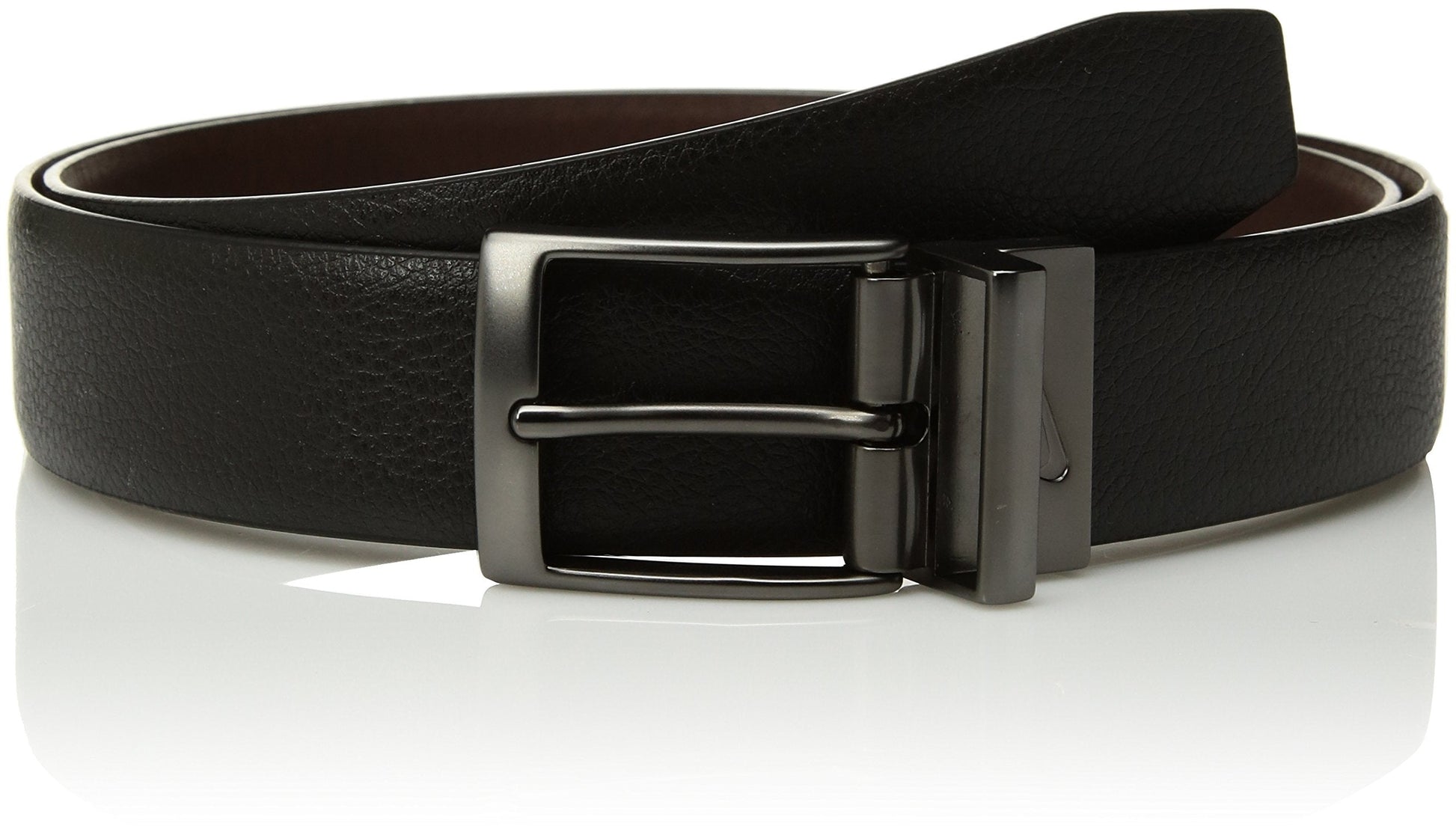 Nike Mens Pebble Feather Edge Reversible Belt Black/Brown 34 - Renee Lane Company